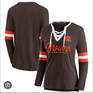 Cleveland Browns Lace-Up Long Sleeve